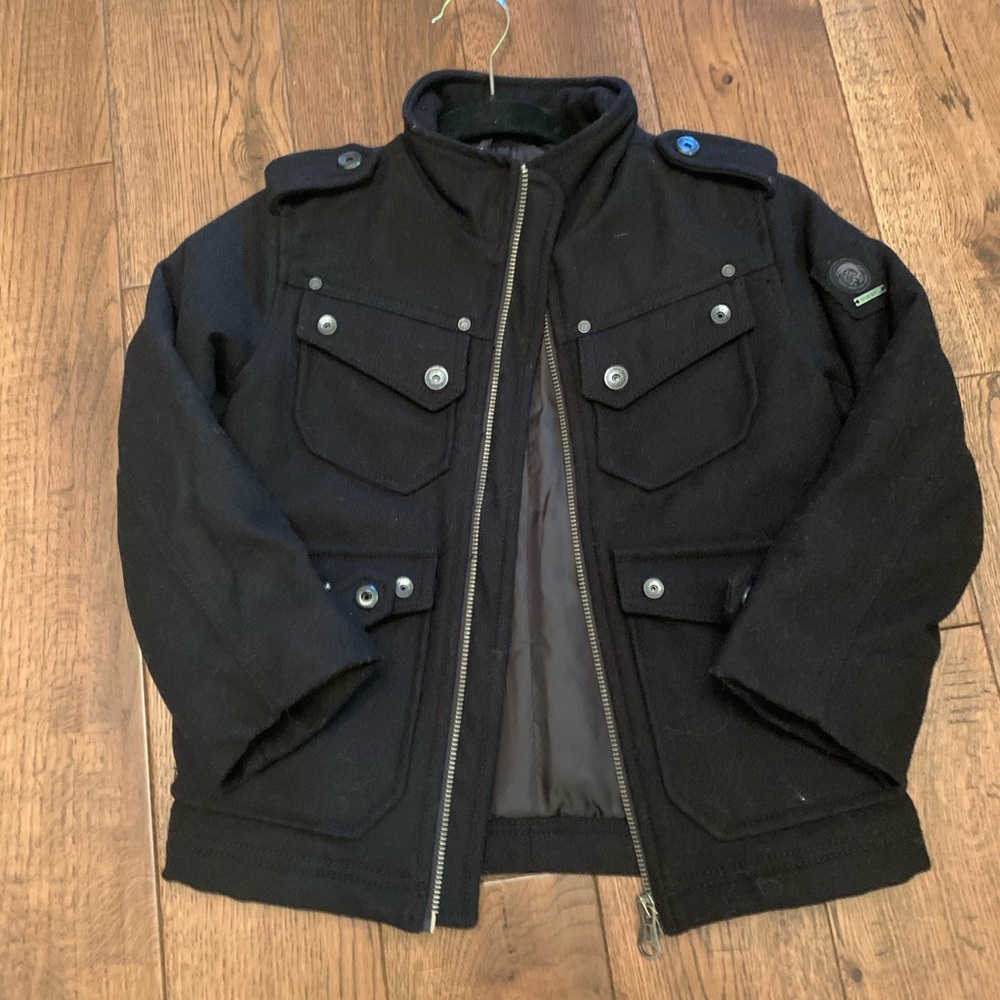 Boys Diesel Wool Coat Size 4